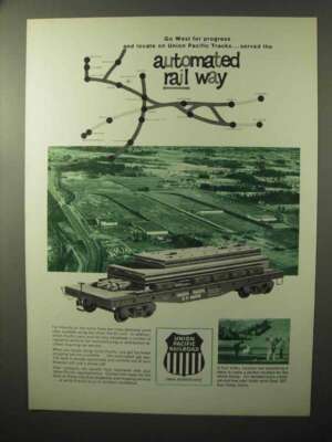 1964 Union Pacific Railroad Ad - Go West for Progress