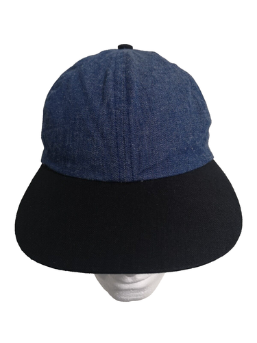 Denim Style Snapback Cap Vintage Navy Blau Schwarz Markenlos