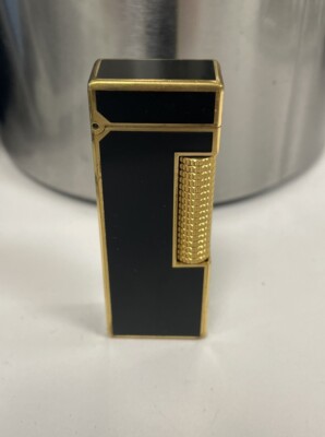 Dunhill Rollagas Lighter Gold/Black Lacquer