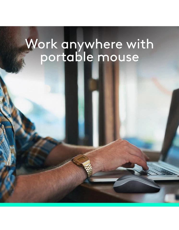 Logitech M185 Wireless Mouse, 2.4GHz with USB Mini Receiver, 12-Month Battery - Image 3 of 4