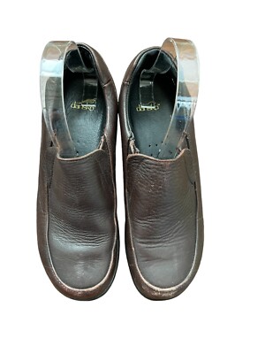 Dansko Brown Comfort Casual Clogs Closed Toe Leather Slip On  display picture 2