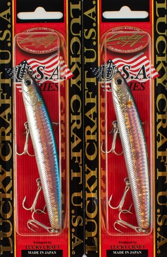 Lot De 2 Leurres Lucky Craft Wander Slim 110 – Chrome 4-1/2 – Modèle Discontinué – Neufs