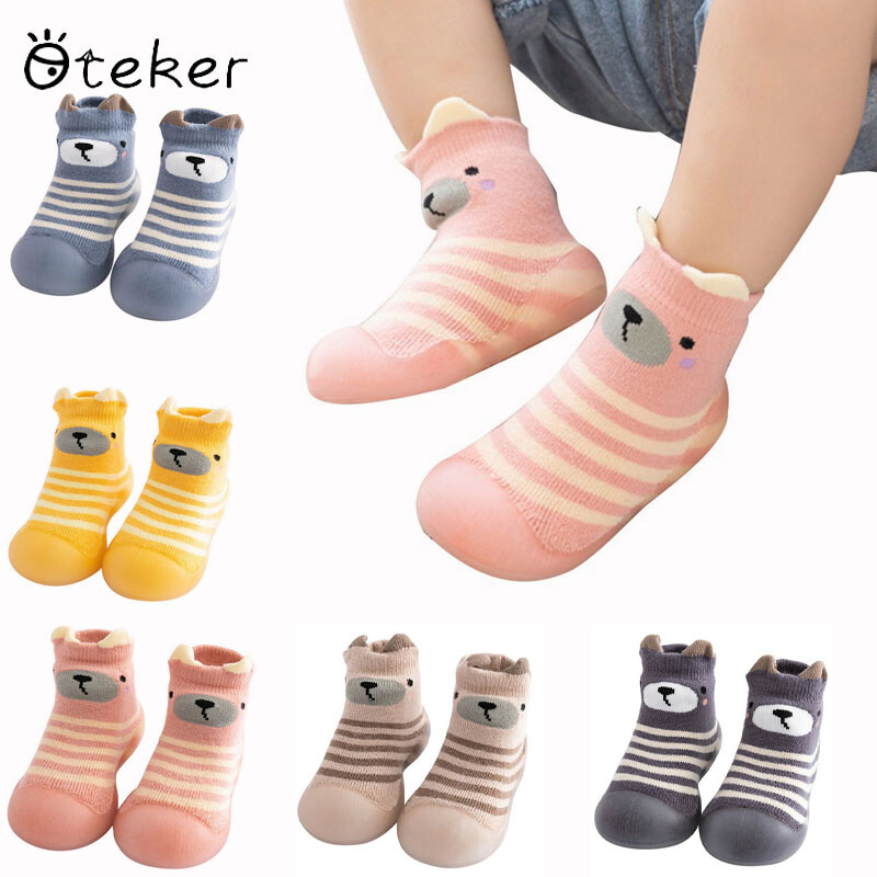 SAOLA Scarpe da pavimento in gomma suola morbida bambino bambino ragazzo ragazza calzini bambini cartone animato pantofole