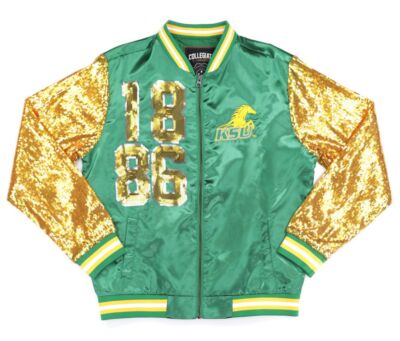 Kentucky State University M4 Sequins Satin Jacket Green