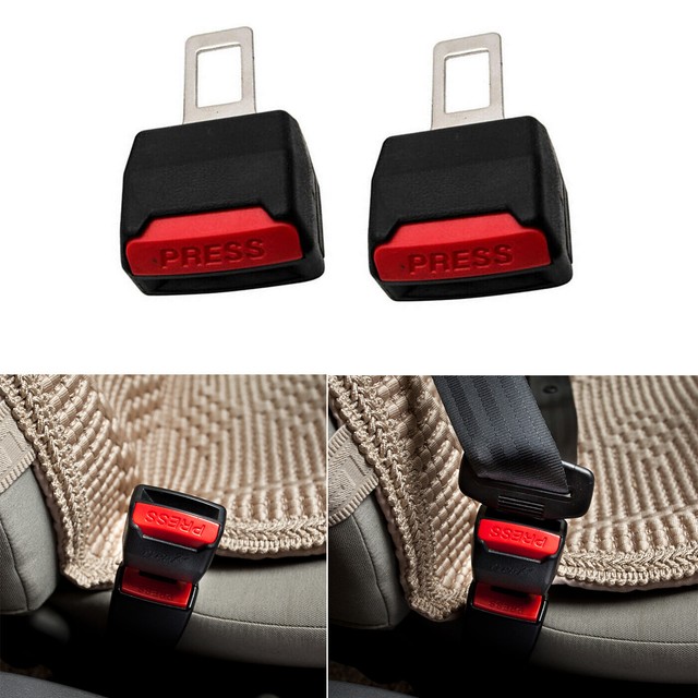 2x Car Safety Seat Belt Buckle Alarm Eliminator Extension Clip Fault