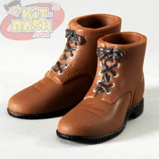 Infirmary Exclusives WWII US Medium Brown Short Boots Male 1:6 (TBD7g19)