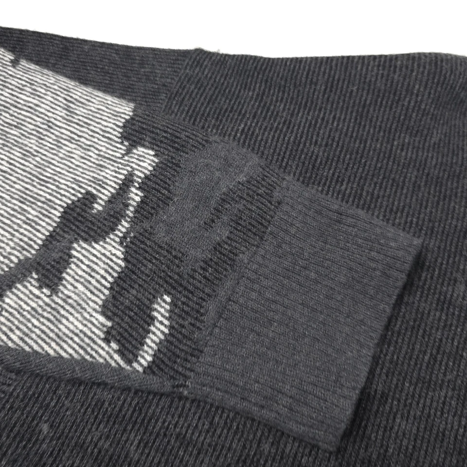 $248 HUGO BOSS Sermatt Wool & Mohair Dark Gray Oversized Sweater Mens Size XL - Image 4 of 4