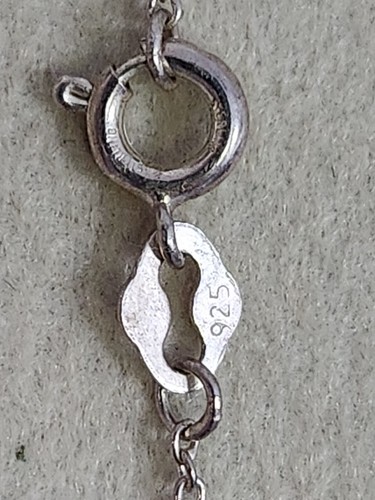 STERLING SILVER MINI INITIAL M ROLO CHAIN NECKLACE 16" - Picture 8 of 8