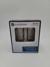 NEW SEALED Glacier Bay INNBURG Bath Double Robe Hook Brushed Nickel 533 702