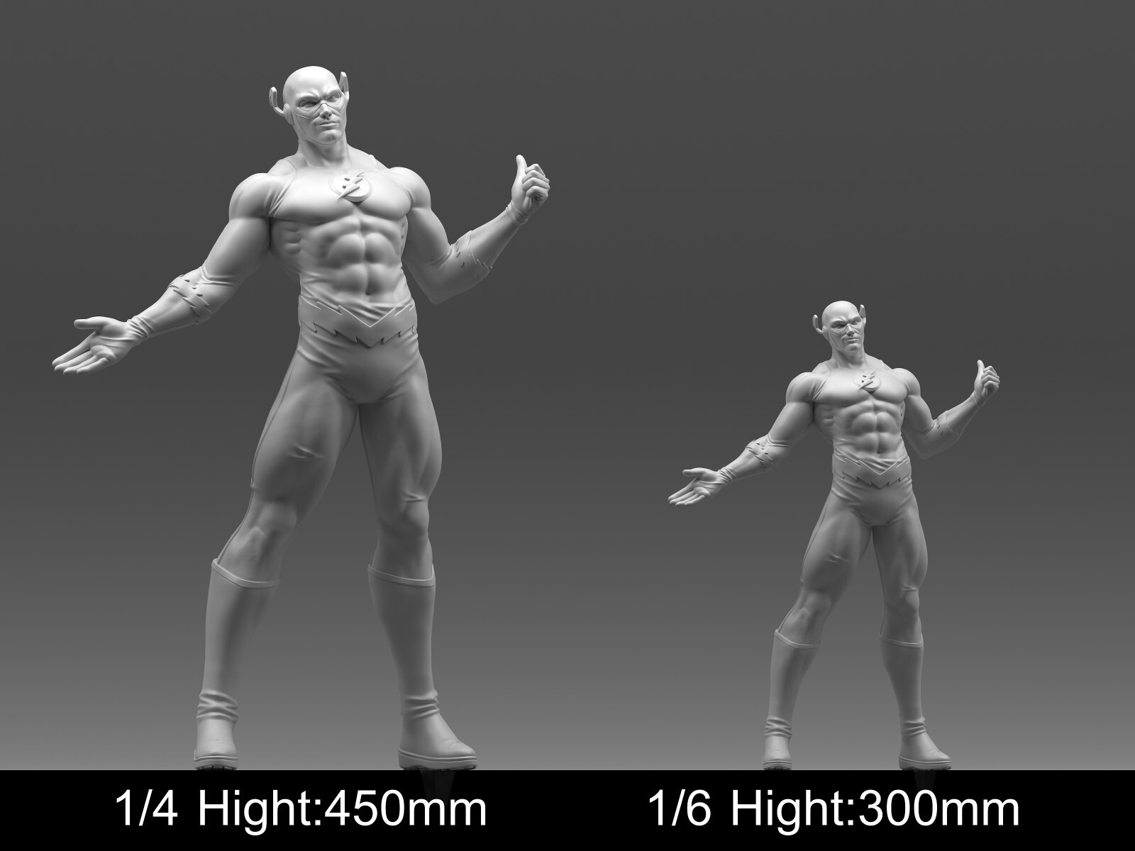 Super Hero Flash man 3D printing Model Kit Figure Unpainted Unassembled