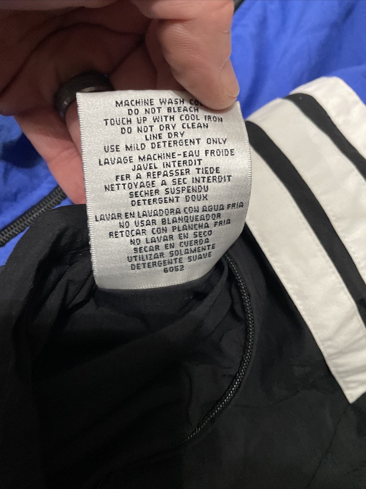 Adidas reversible jacket All Over  print blue Bla… - image 11