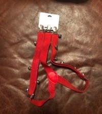 NWT ICING JINGLE BELL RED SUSPENDERS-SO CUTE