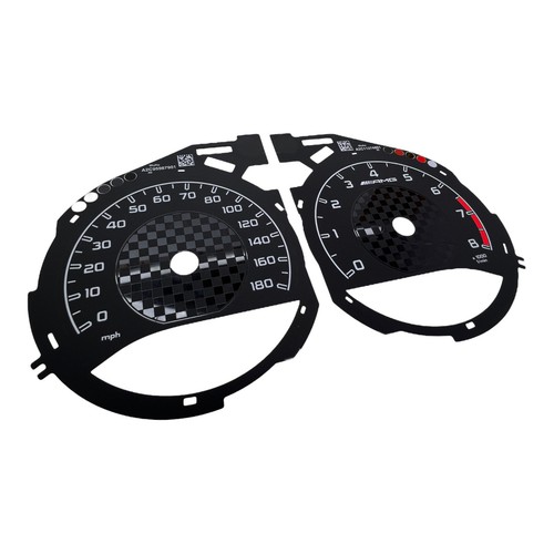 Mercedes-Benz AMG C, GLC, W205, W253 - Quadranti tachimetro OEM Indicatori MPH - Foto 3 di 5