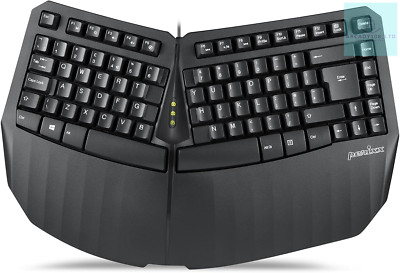 Perixx PERIBOARD-413, kabelgebundene USB Mini ergonomische geteilte Tastatur