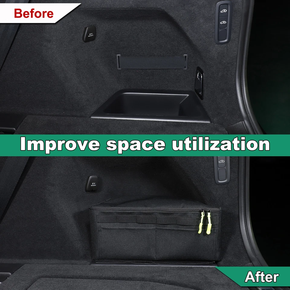 Right Side Trunk Organizer Storage Bin Bag Pocket Fits Volvo XC90 2015-2024 - Image 3 of 4