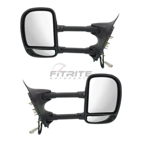 New Set Of 2 LH & RH Power Towing Mirror For 1999-2007 Ford F-250 Super Duty