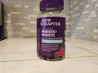 New Chapter Probiotic+Prebiotic Gummies - 2 Billion CFU, Raspberry - Exp. 04/26