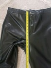 Ashley Mason Size 32 Black Faux Biker Leather Stretch Straight Slim Leg Pants — photo 3