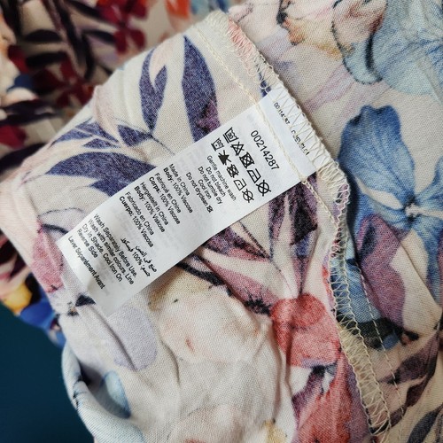 Abito donna Avenue taglia 22/24 multicolore femminile floreale scollo a V manica corta - Foto 8 di 10