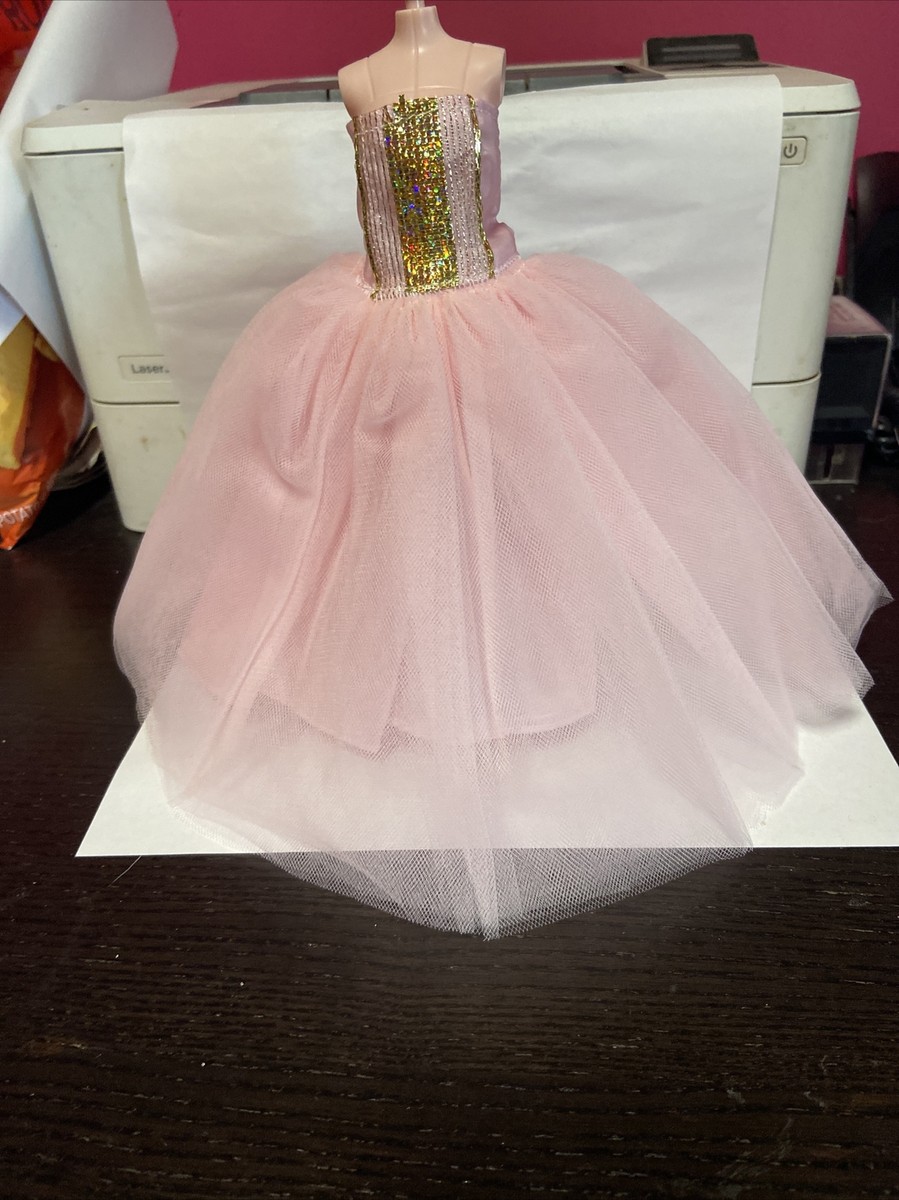 Barbie Dress, Pink Barbie Dress, Fits Barbie Dress, gold Bodice Trim handmade | eBay Barbie Dress, Pink Barbie Dress, Fits Barbie Dress, gold Bodice Trim handmade | eBay