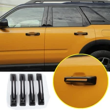 For 2021-2023 Ford Bronco Sport Gloss Black Look Door Handle Decor Cover Trim 4P
