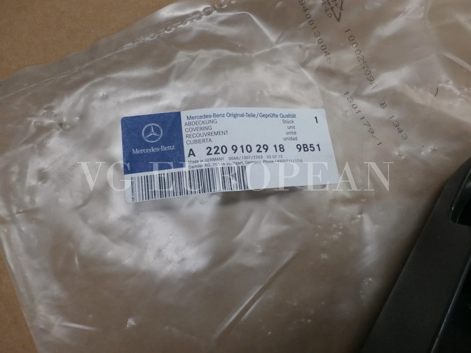 Cubierta embellecedora lateral izquierda asiento conductor mercedes-benz w220 clase s 2000-2002 s500 s430 Foto 3 de 3