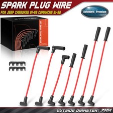 7pcs Spark Plug Wire Set For Jeep Cherokee 1991-1999 Comanche 1991-1992 Wrangler 7pcs Spark Plug Wire Set For Jeep Cherokee 1991-1999 Comanche 1991-1992 Wrangler