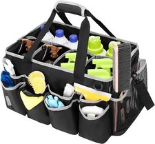 HODRANT Extra-large Wearable Cleaning Caddy, Black with gray edge