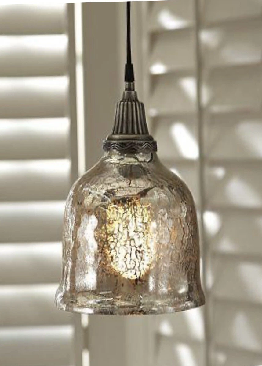 Pottery barn on sale mercury glass pendant