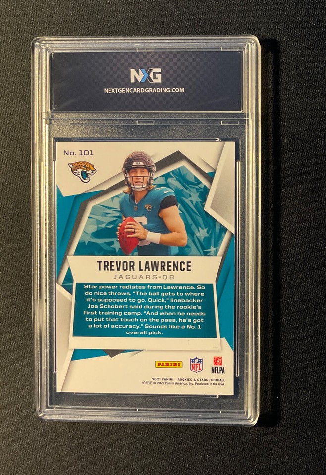 Trevor Lawrence 2021 Rookies & Stars #101 RC Graded NXG 10 Gem Mint | eBay