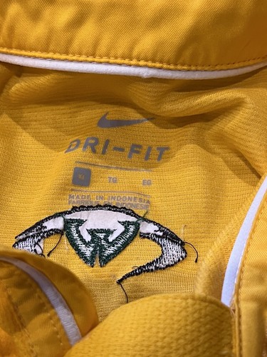 Nike Wayne State University Warriors Yellow Mens XL Button Logo Polo Golf Shirt - Picture 10 of 12