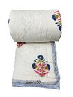 Indian Jaipuri Razai Reversible hand made cotton quilt block printed quilt 