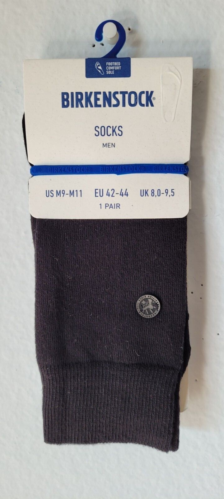 SAOLA Birkenstock Men's 1 Pair Cotton Sole Crew Sock. (35).