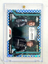 2025 Topps Chrome F1 GEORGE RUSSELL KIMI ANTONELLI Blue Checker Refractor /150