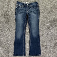 Ariat R.E.A.L. Denim Mid Rise Bootcut Fit Jeans Womens 29S Western Cowgirl Work