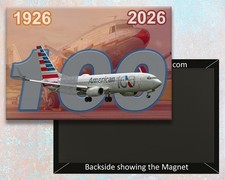 American Airlines 100 Anniversary Handmade 3.25" x 2.25" Fridge Magnet (LM14413)