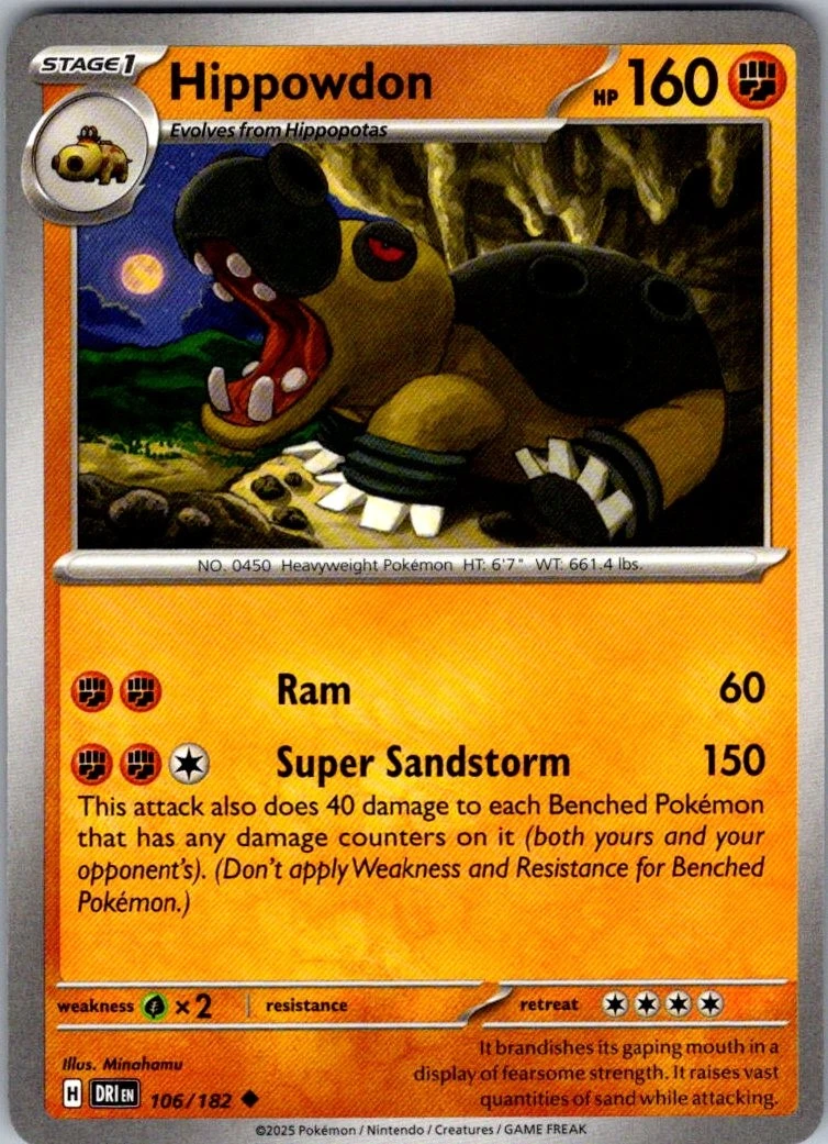 Hippowdon Pokémon TCG Cards for sale | eBay