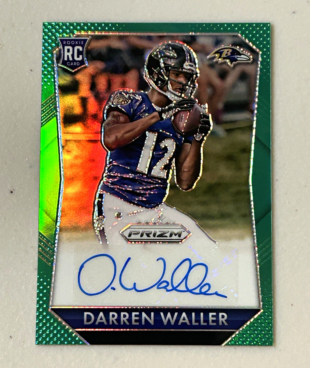 Darren Waller Panini Prizm Rookie Signatures #RSDW Green