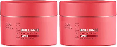 2 Pack Wella Invigo Brilliance Vibrant Color Mask for Coarse Hair 5.07 oz