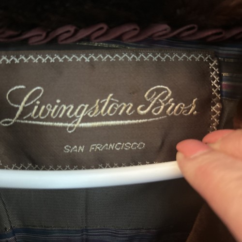 Vintage Livingston Bros San Francisco Faux Fur Brown Coat Size Small. - Picture 3 of 11