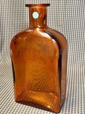 Vidrios San Miguel 15" Amber Tint Recycled Glass Water Bottle Jug Decanter
