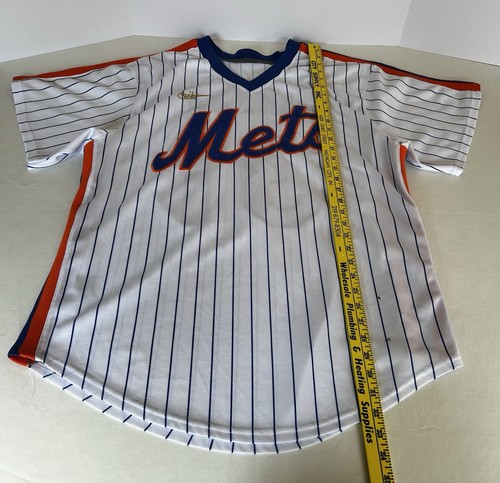 Nike MIKE PIAZZA New York Mets Retro Throwback Baseball Jersey Sz Large Pullover - Picture 4 of 11