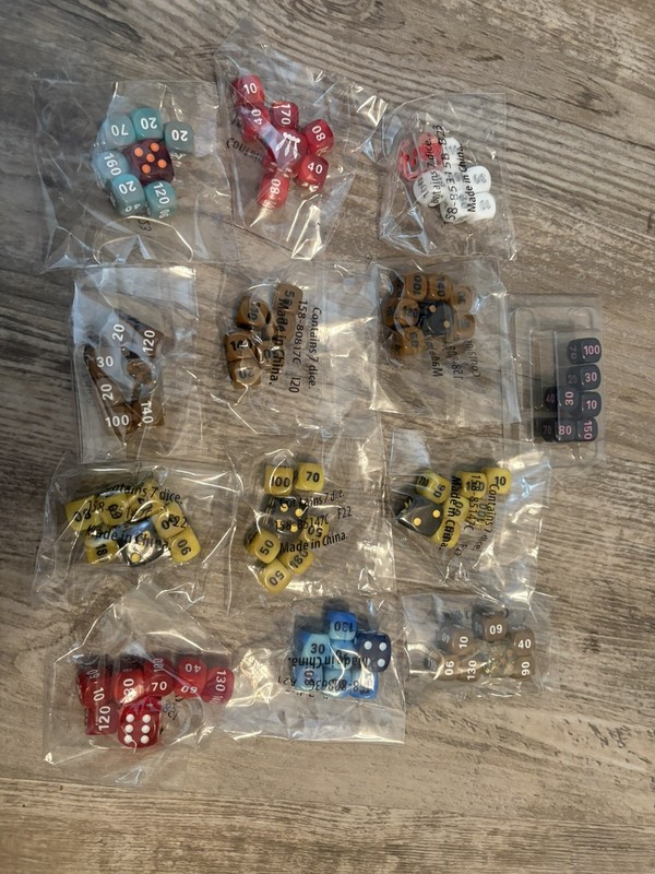 13 different packs of Pokemon dice - trading card game TCG, assorted