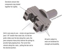 Royal Heavy-Duty 3/4" gambo tondo CNC barra estrattore impugnatura gamma 1/8 - 3 3/4" 43400