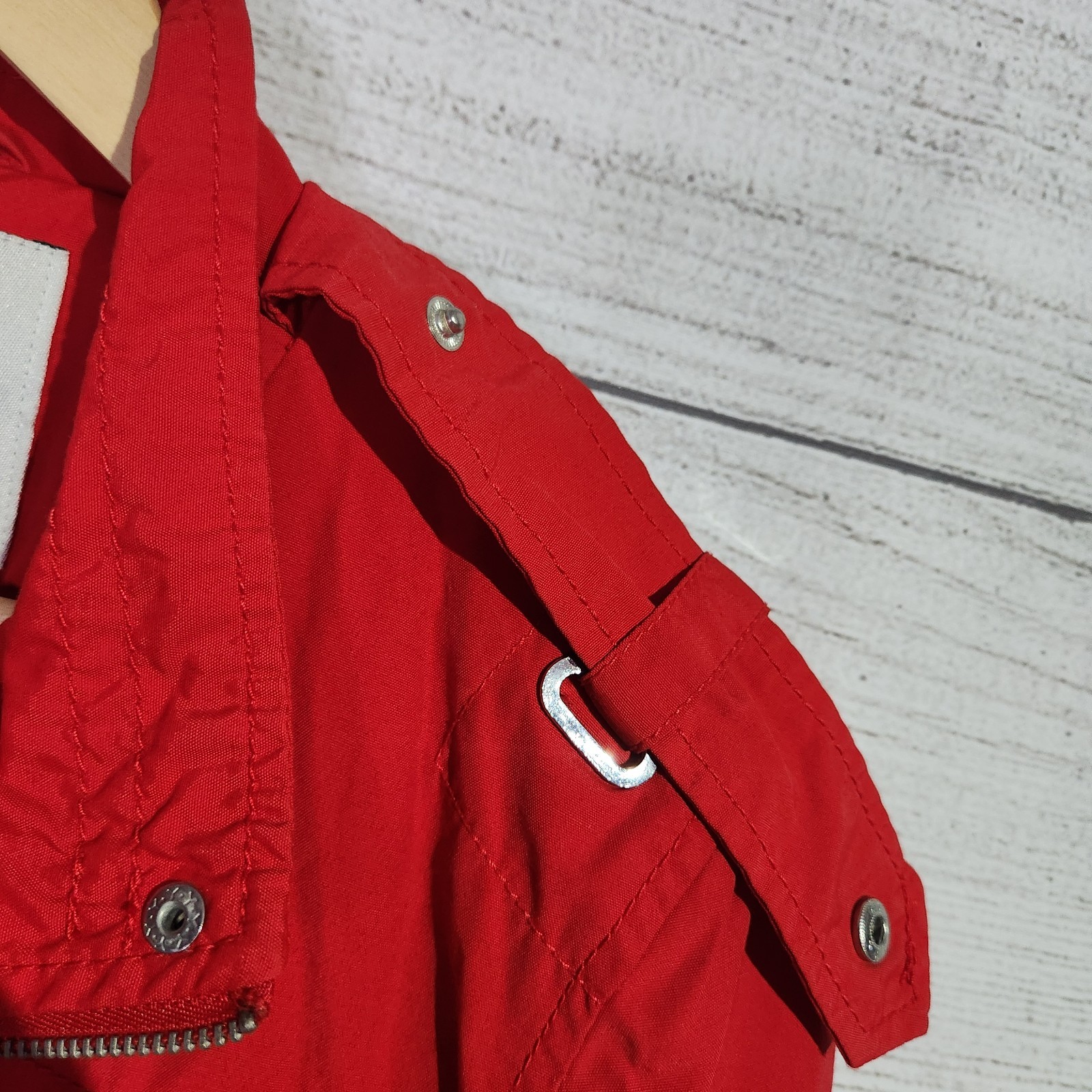 Zara Basic Red Tie Jacket, Size L - image 5