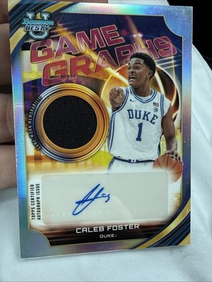 2025-26 Bowman Best U Caleb Foster Game Graphs Patch Auto RPA Duke Refractor