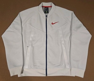 Nike Sportswear NikeTech Pack White Zip Up Jacket CW0300-100 White Mens Medium 
