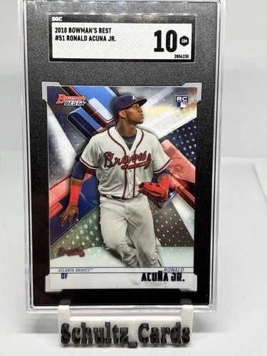 2018 Bowman’s Best Ronald Acuna Jr. RC SGC 10 Gem Mint #51