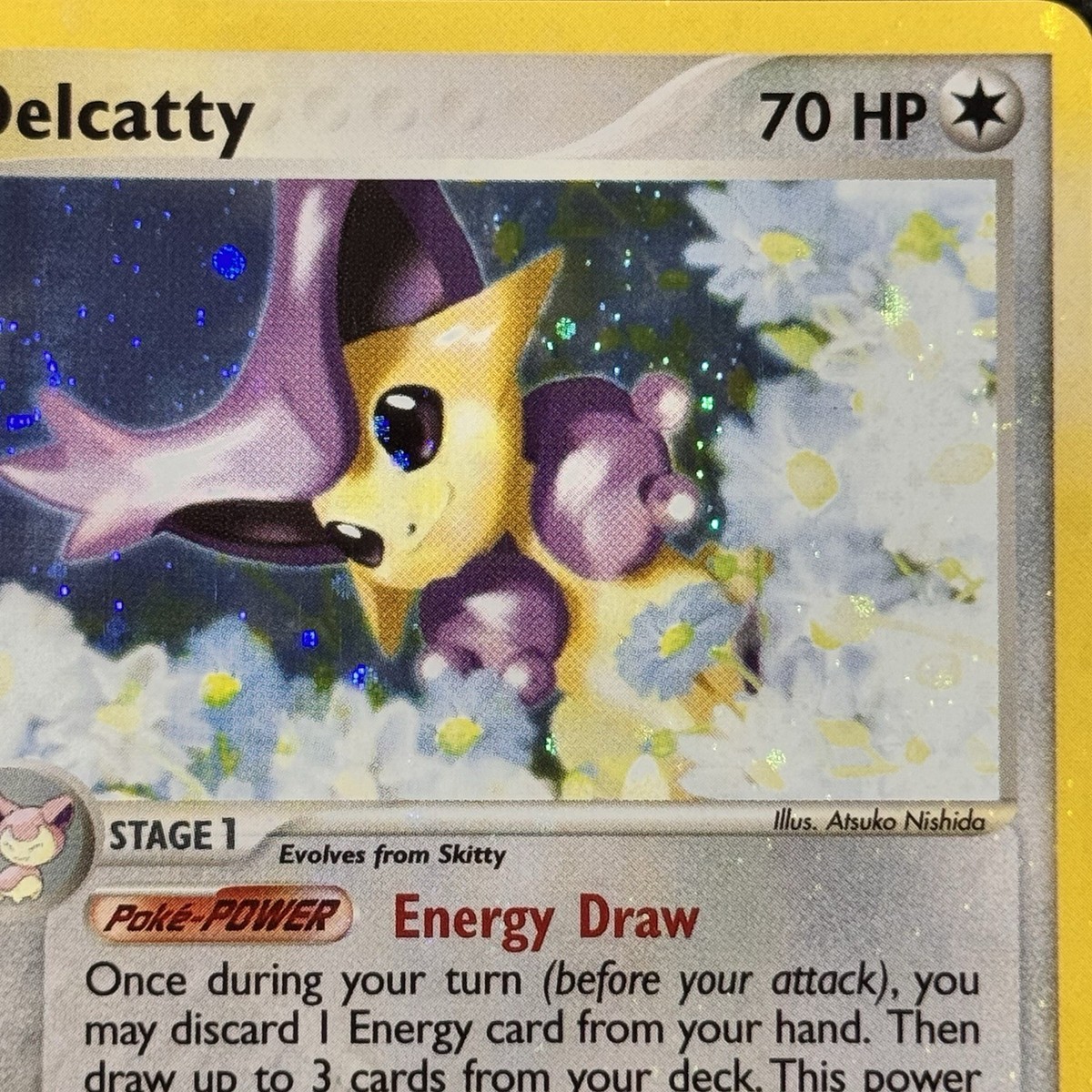 MAJOR HOLO BLEED 2003 Pokemon EX Ruby & Sapphire Delcatty 5/109 W
