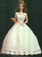 FASHION DOLL DRESS BEAUTY QUEEN DIGEST SIZE CROCHET PATTERN INSTRUCTIONS